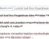 Contoh Soal Ilmu Pengetahuan Alam IPA Kelas 7 SMP MTs