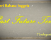 Past Future Tense