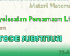 Penyelesaian Persamaan Linier dengan Metode Substitusi