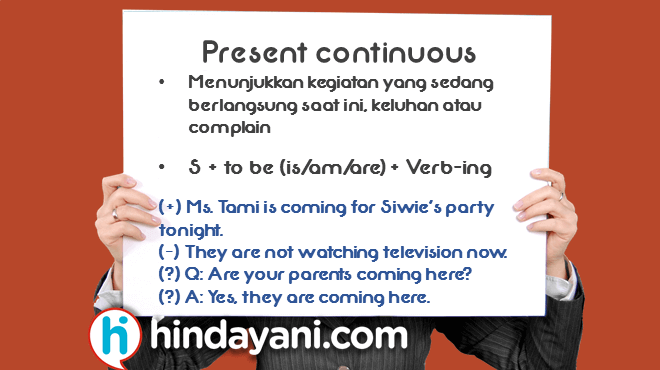 Present Continuous Tense - Hindayani.com