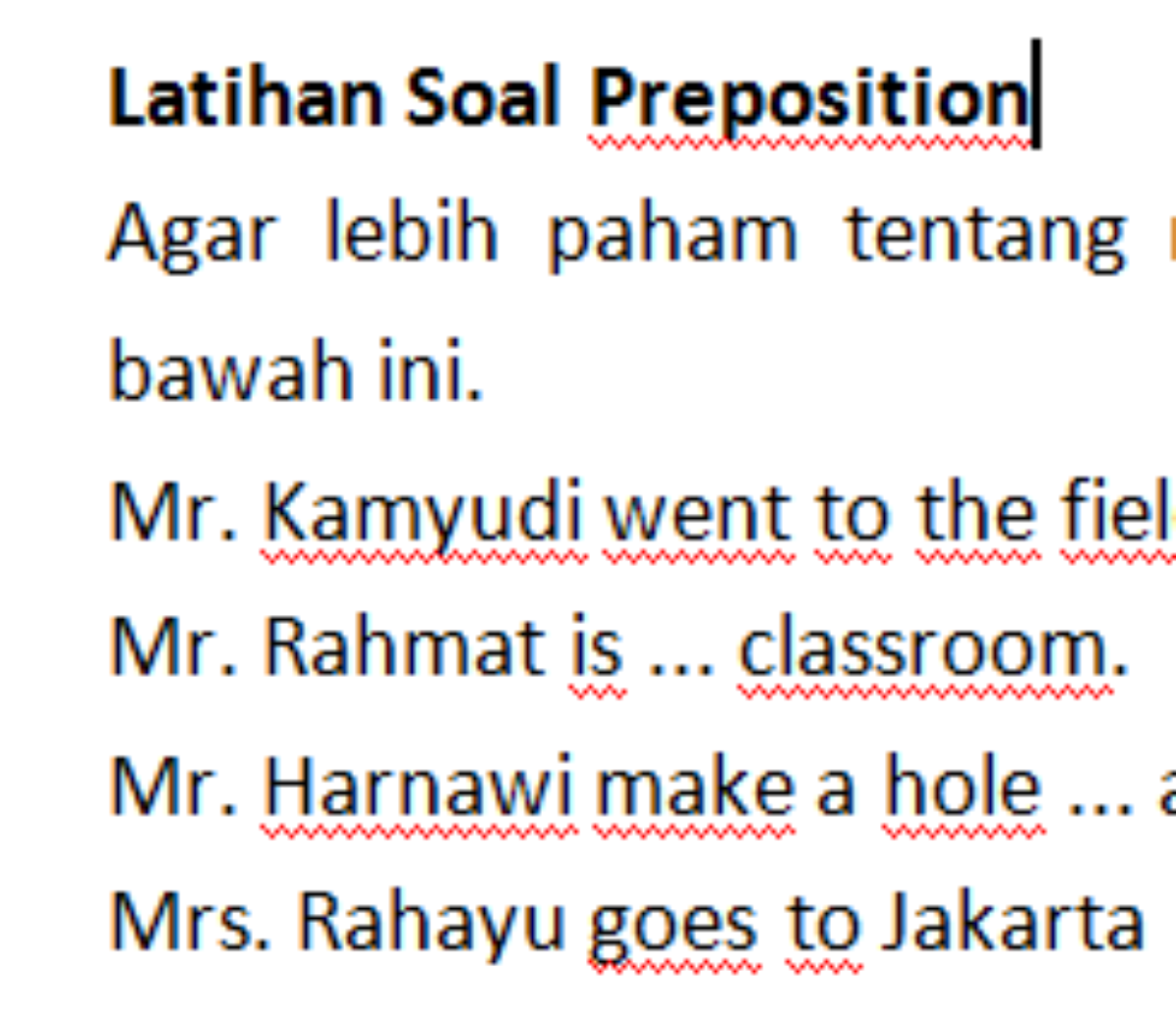 Cara Menggunakan Dan Fungsi Preposition In On At Etc