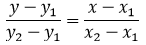 Rumus persamaan garis melalui 2 titik (x1, y1) dan (x2, y2)