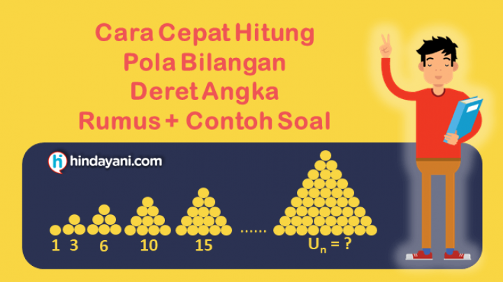 Cara cepat hitung pola bilangan deret angka: rumus contoh soal